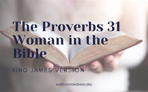 Proverbs 31 king james version - Verse 3. - Exhortation to chastity. Give not thy strength unto women (comp. Proverbs 5:9). Chayil is "vigour," the bodily powers, which are sapped and enervated by sensuality. The Septuagint has σὸν πλοῦτον; the Vulgate, substantiam tuam; but the prayerful, anxious mother would consider rather her son's personal well being than his worldly …